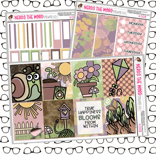 Spring Garden Weekly Planner Sticker Kit