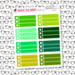 Green Three Row Checklist Box Sticker Sheet