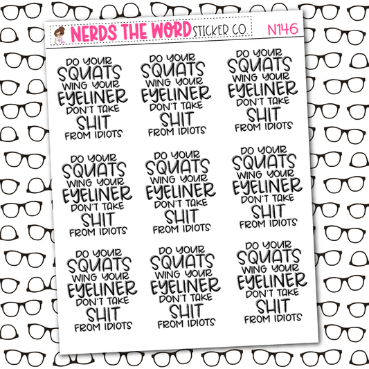 Idiots Sticker Sheet