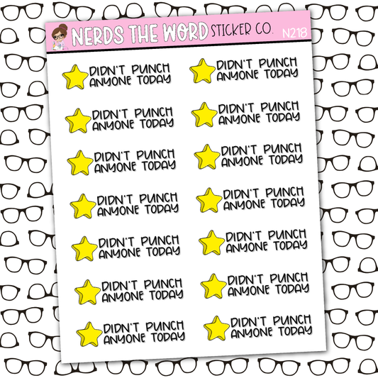 Punch Someone Sticker Sheet