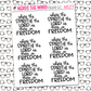 Freedom Sticker Sheet