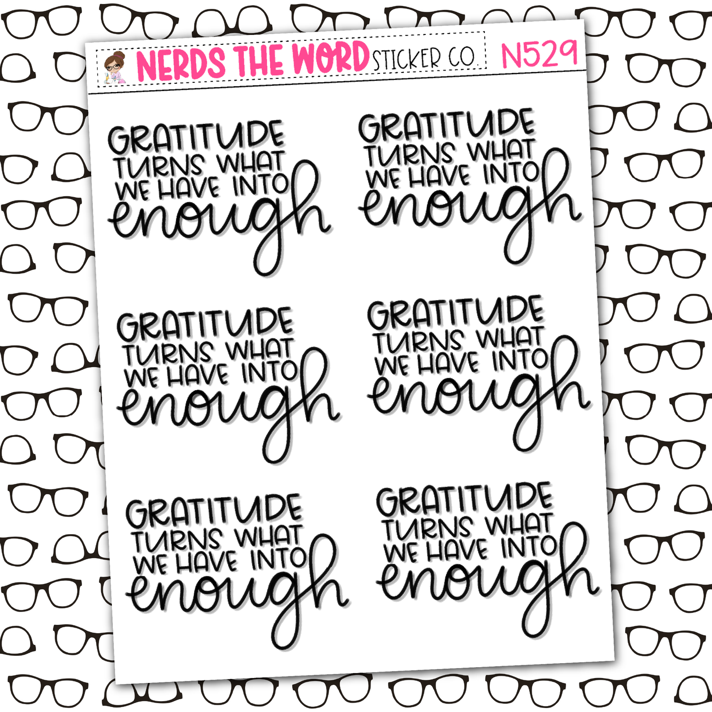 Gratitude Turns Sticker Sheet