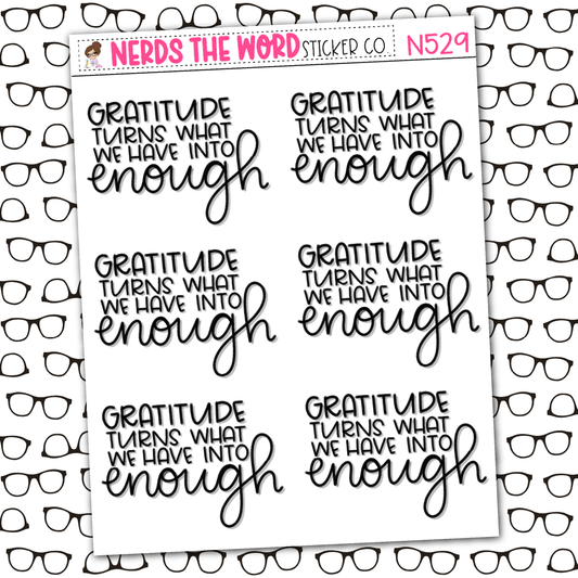 Gratitude Turns Sticker Sheet