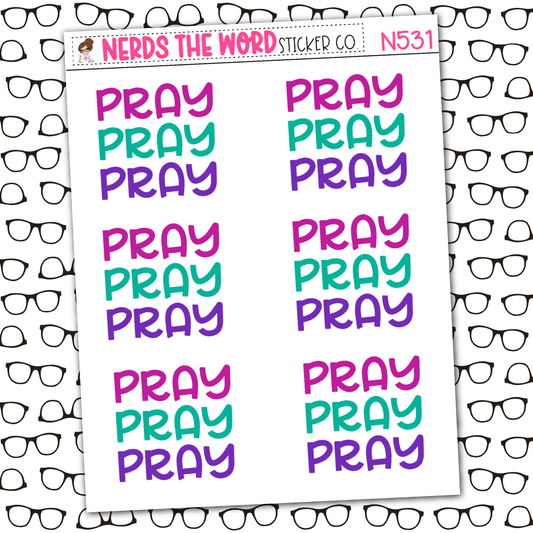 PRAY Sticker Sheet