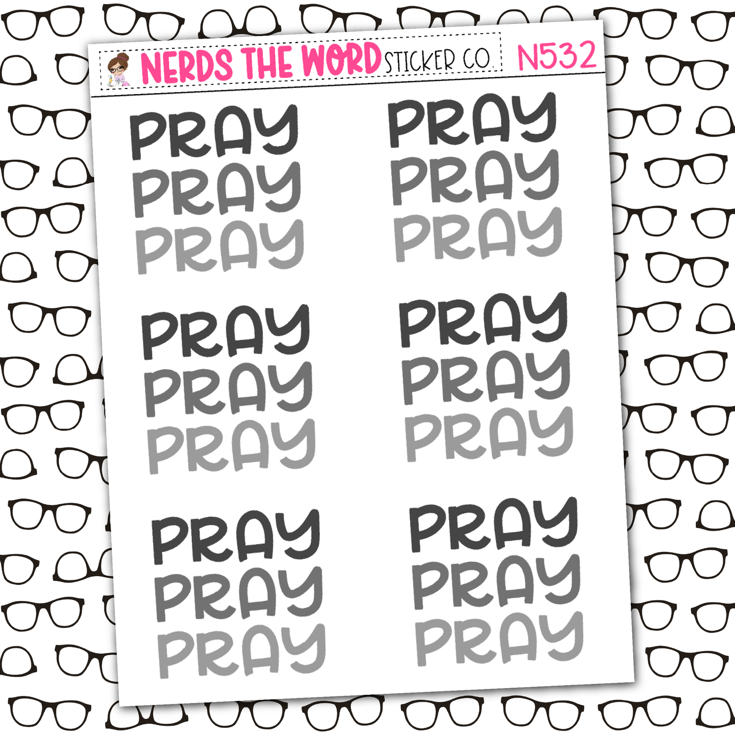 PRAY Sticker Sheet