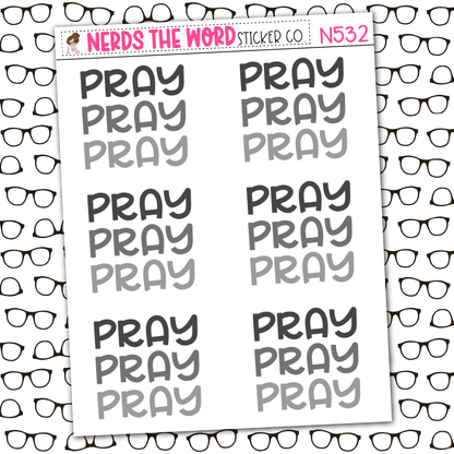 PRAY Sticker Sheet