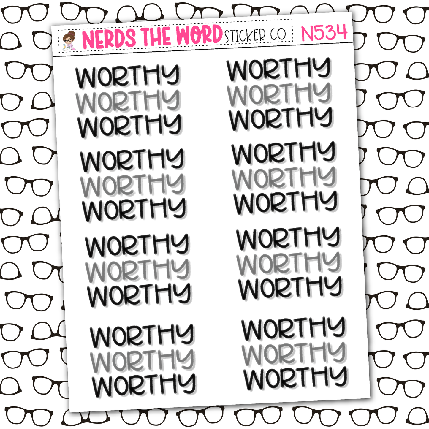 Worthy Sticker Sheet