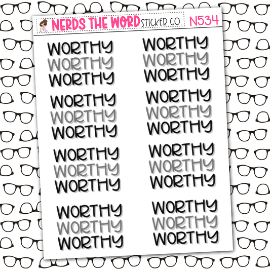 Worthy Sticker Sheet