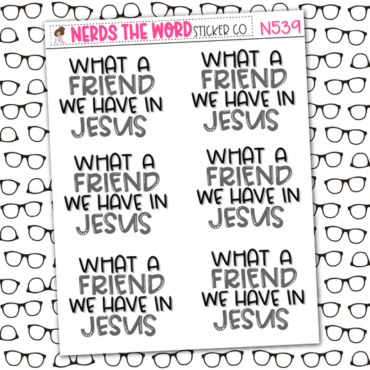 Friend in Jesus Sticker Sheet