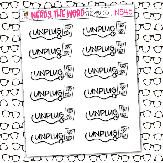 Unplug Sticker Sheet