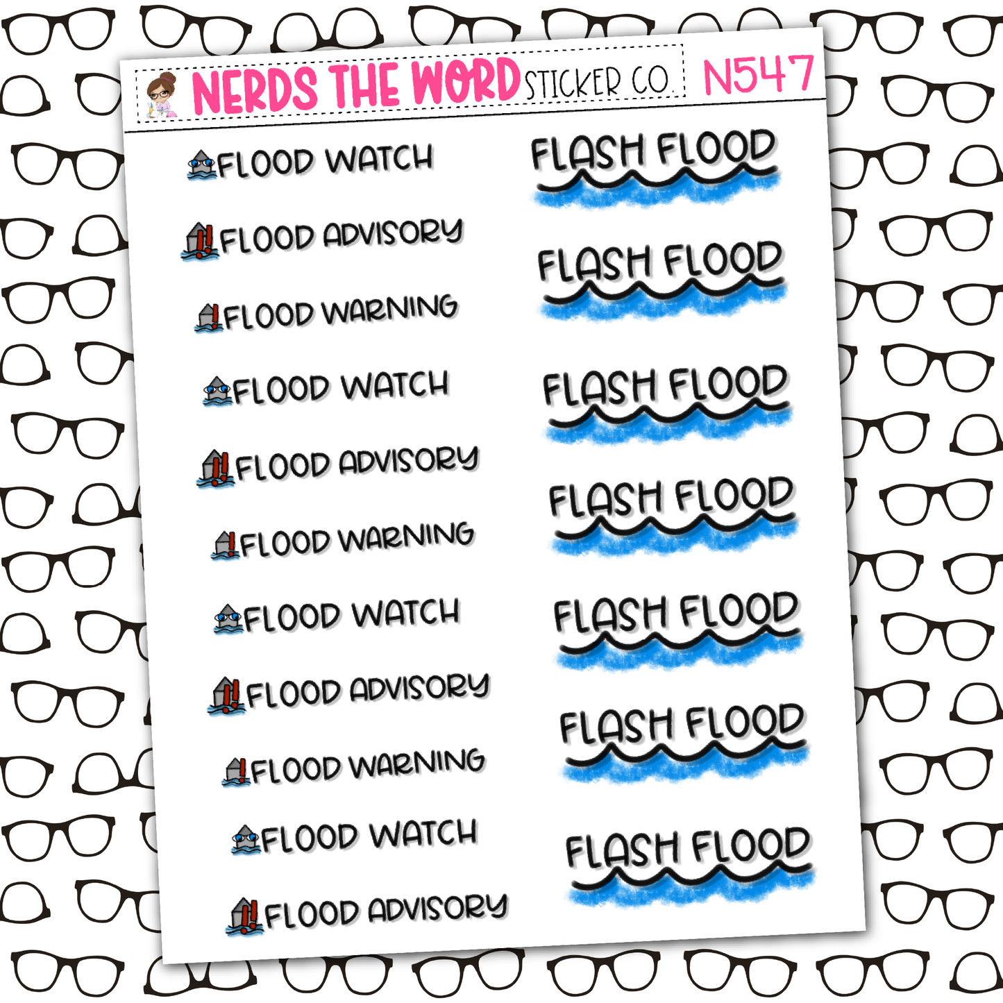Flood Event Sticker Sheet