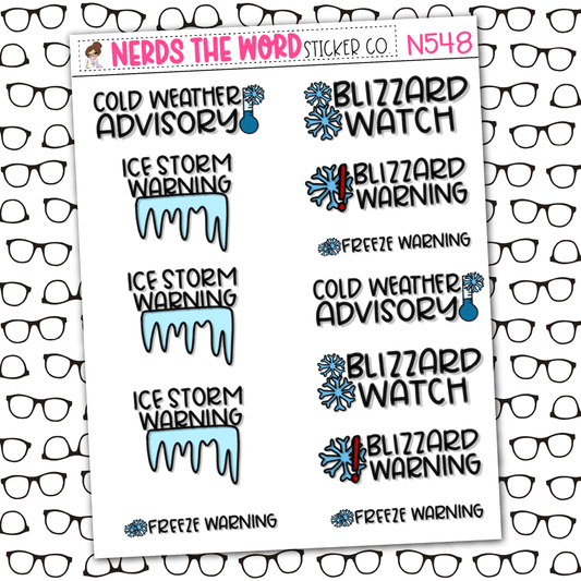 Blizzard & Ice Sticker Sheet