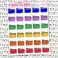 File Folder Icon Sticker Sheet - You Choose (Grayscale/Rainbow)