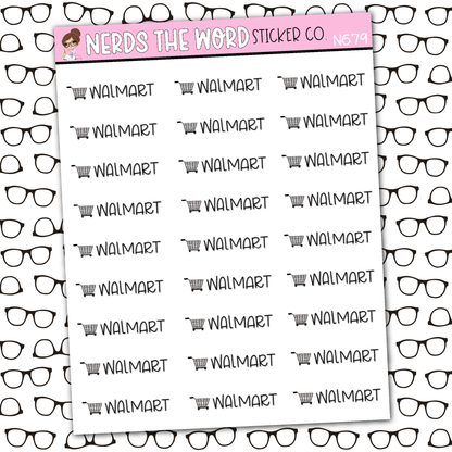 Store Tracking (Shopping) Sticker Sheet - You Choose