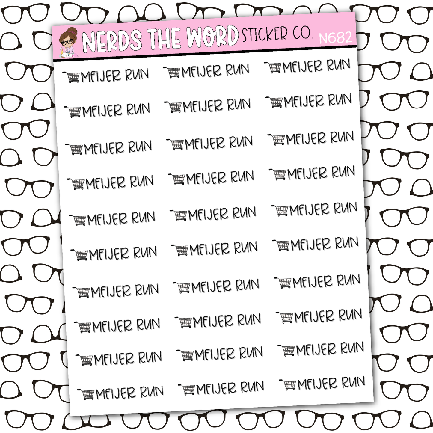 Store Tracking (Shopping) Sticker Sheet - You Choose