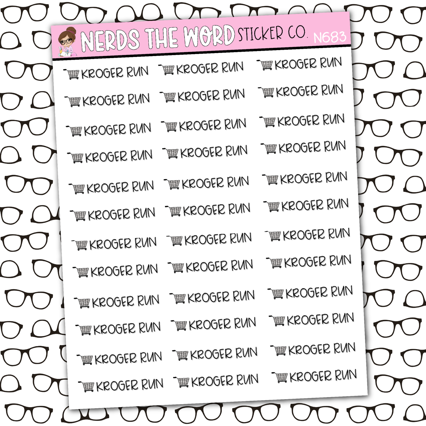 Store Tracking (Shopping) Sticker Sheet - You Choose