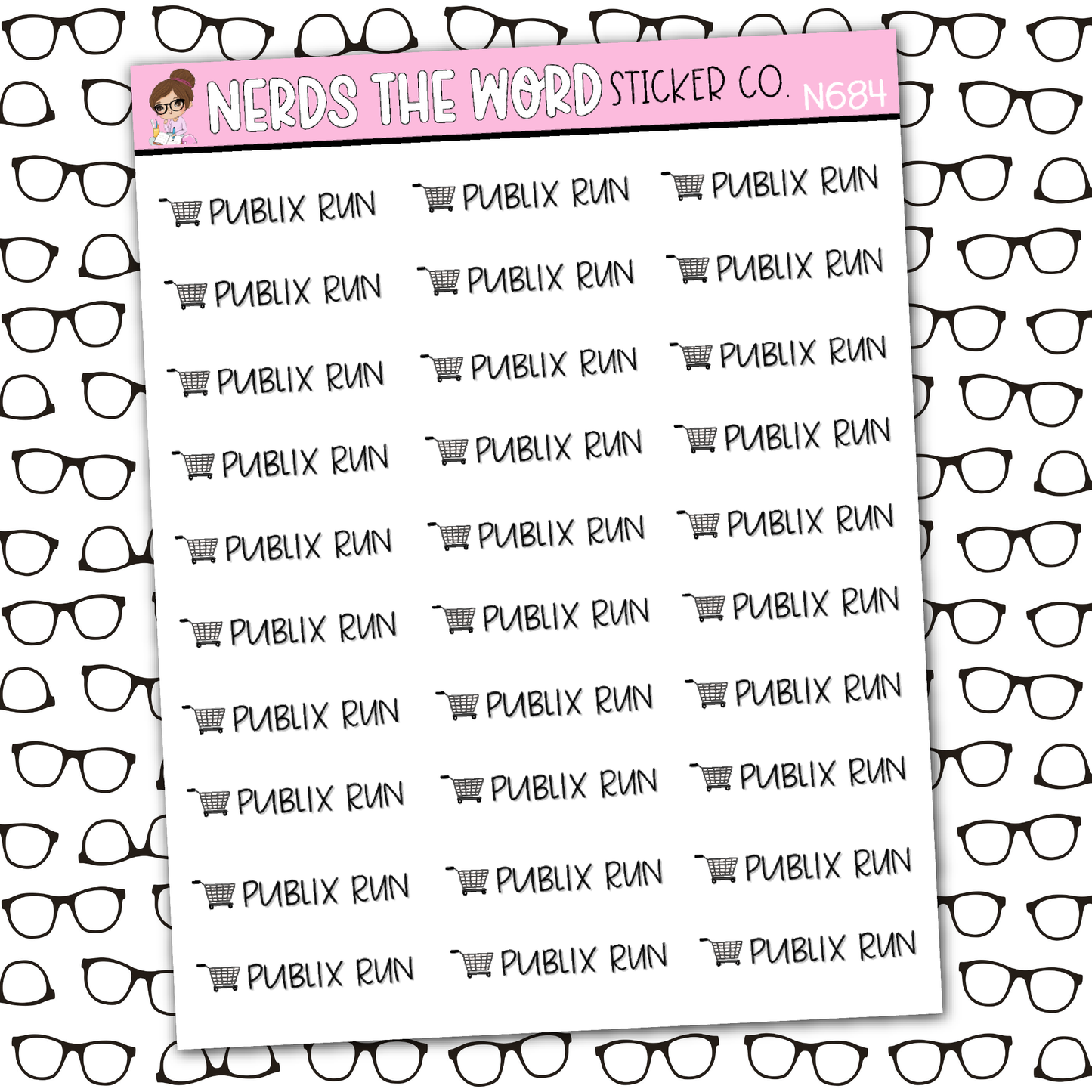 Store Tracking (Shopping) Sticker Sheet - You Choose