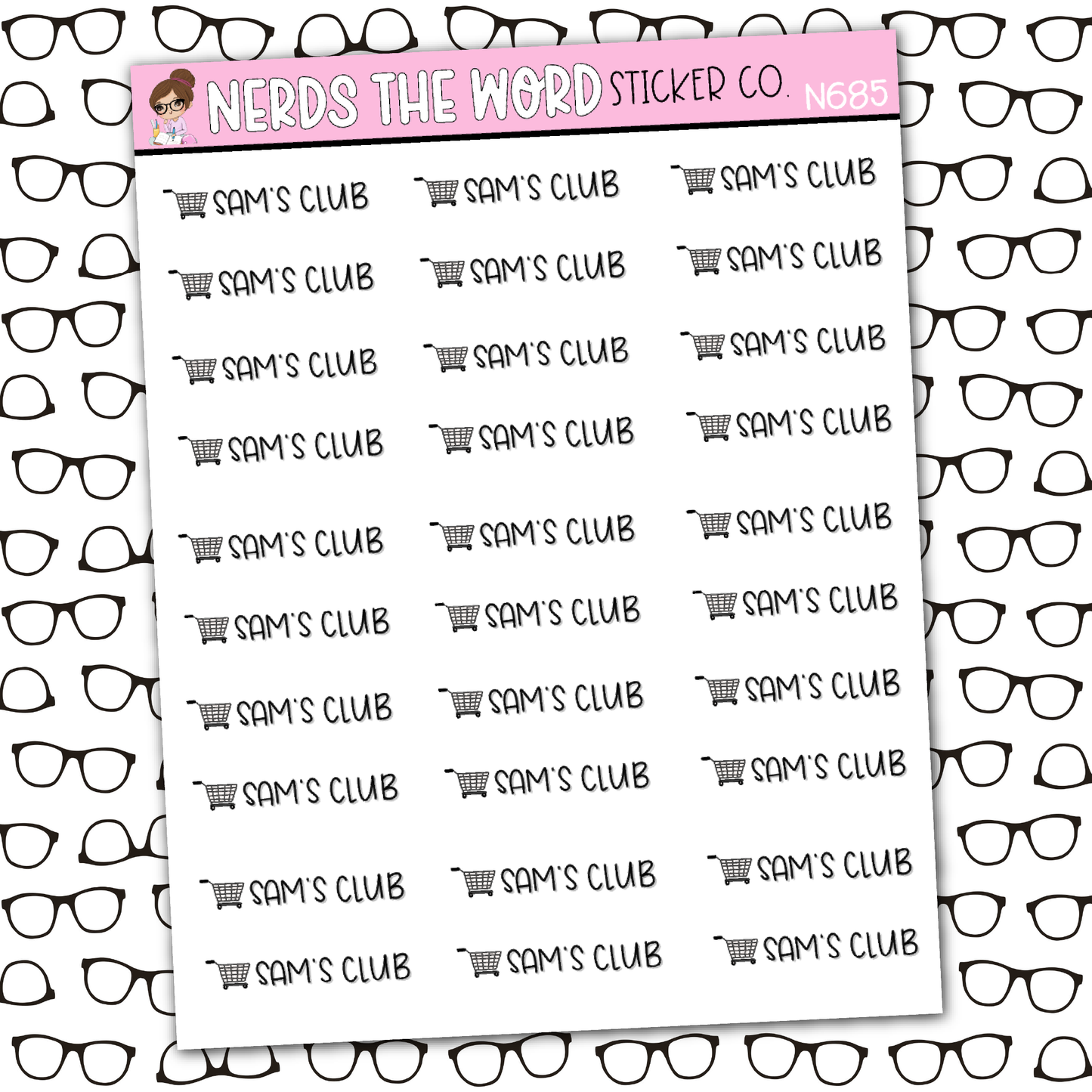 Store Tracking (Shopping) Sticker Sheet - You Choose