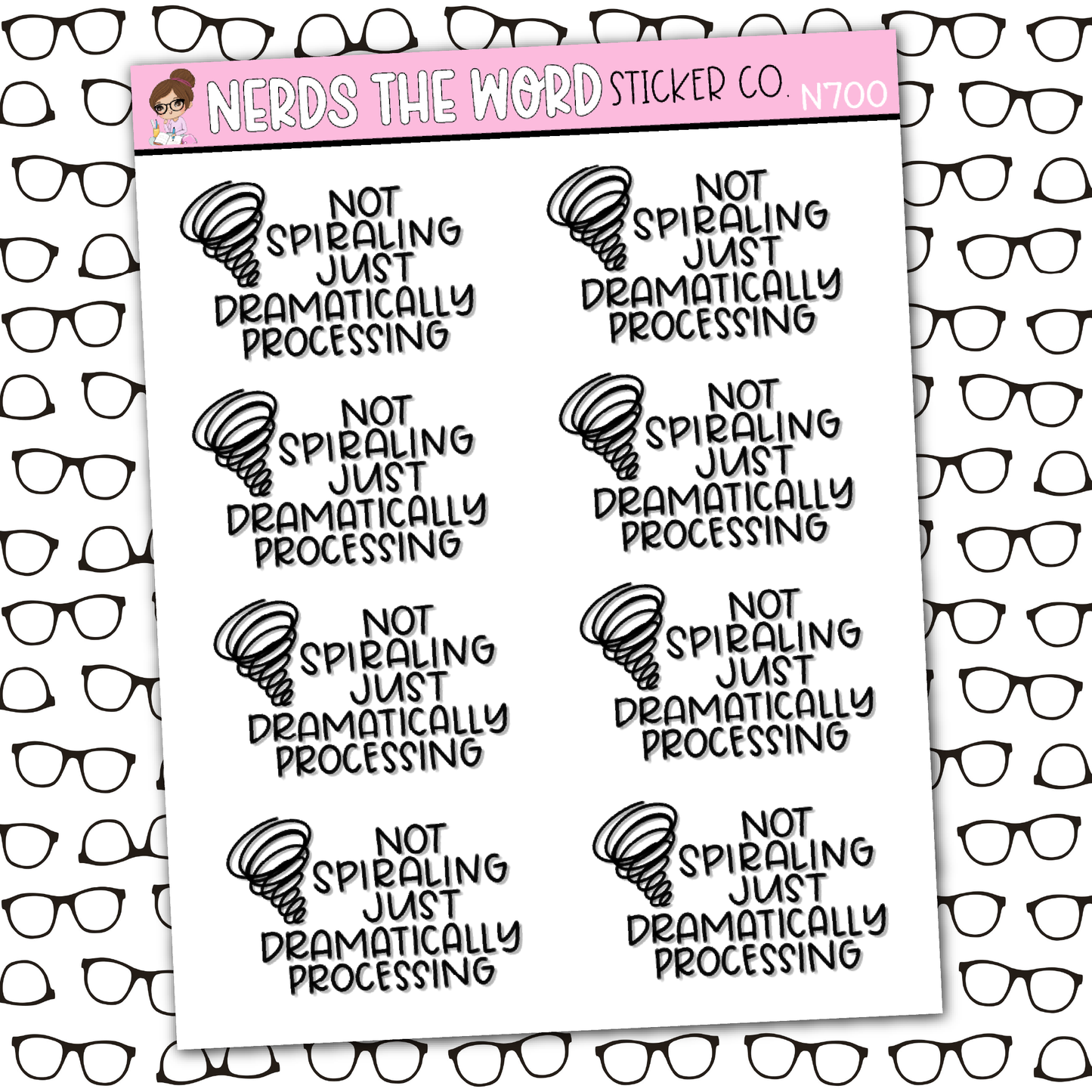 Dramatically Processing Sticker Sheet