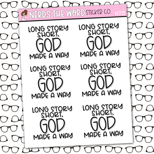 Long Story Short Sticker Sheet