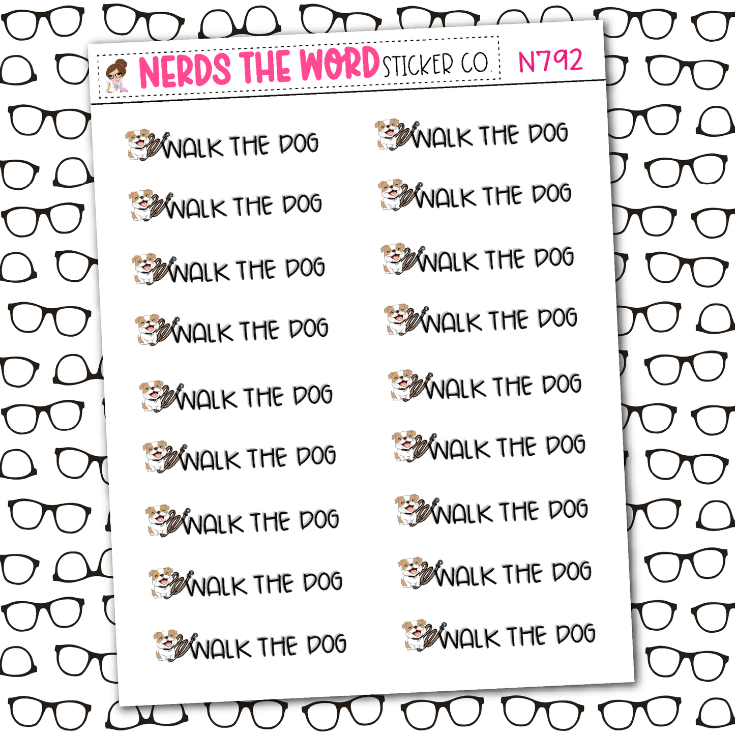 Walk the Dog Sticker Sheet