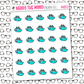 Cruise Ship Icon Sticker Sheet