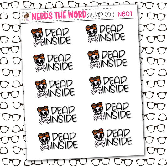 Dead Inside Sticker Sheet