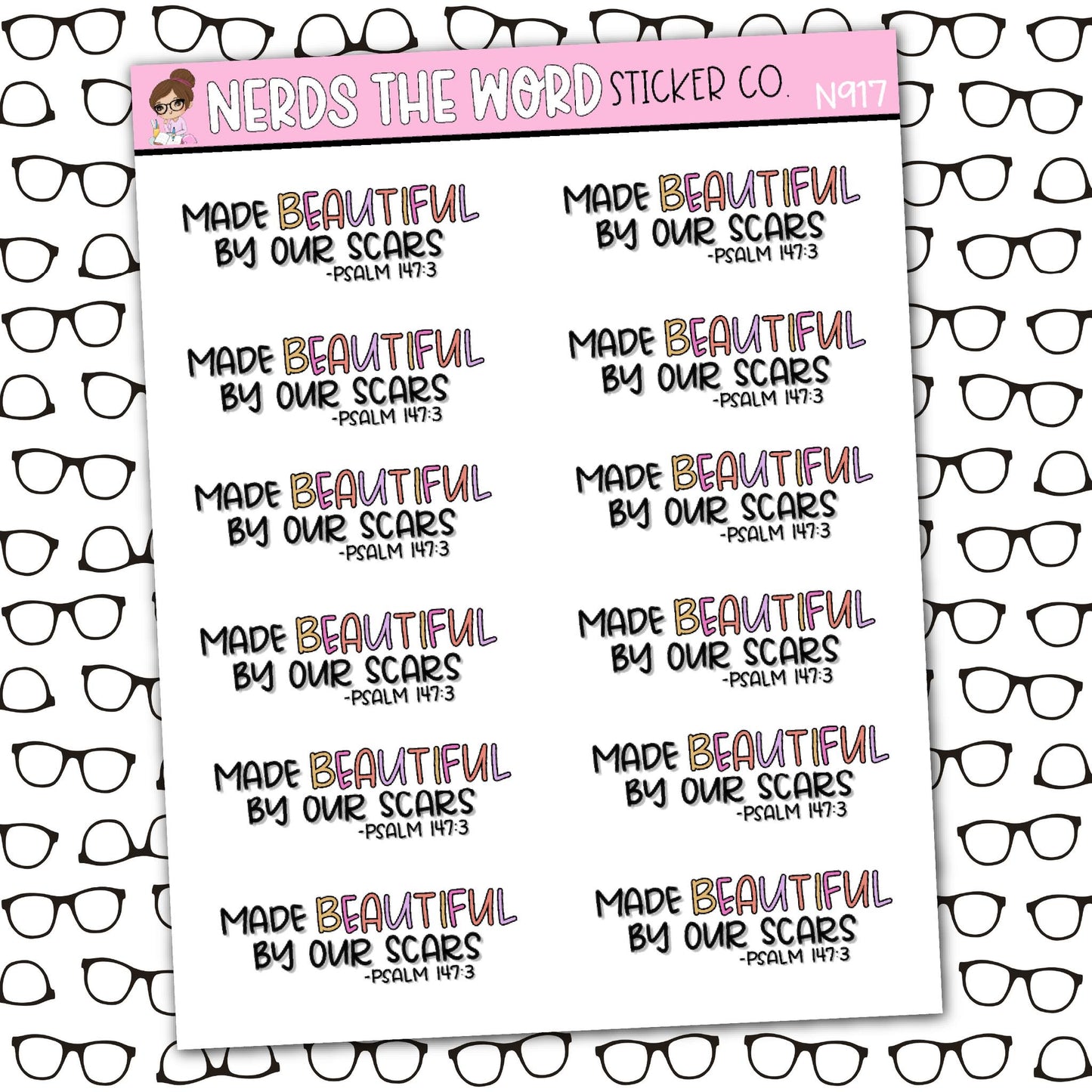 Beautiful Scars Sticker Sheet