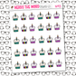 Birthday Cupcake Icon Sticker Sheet