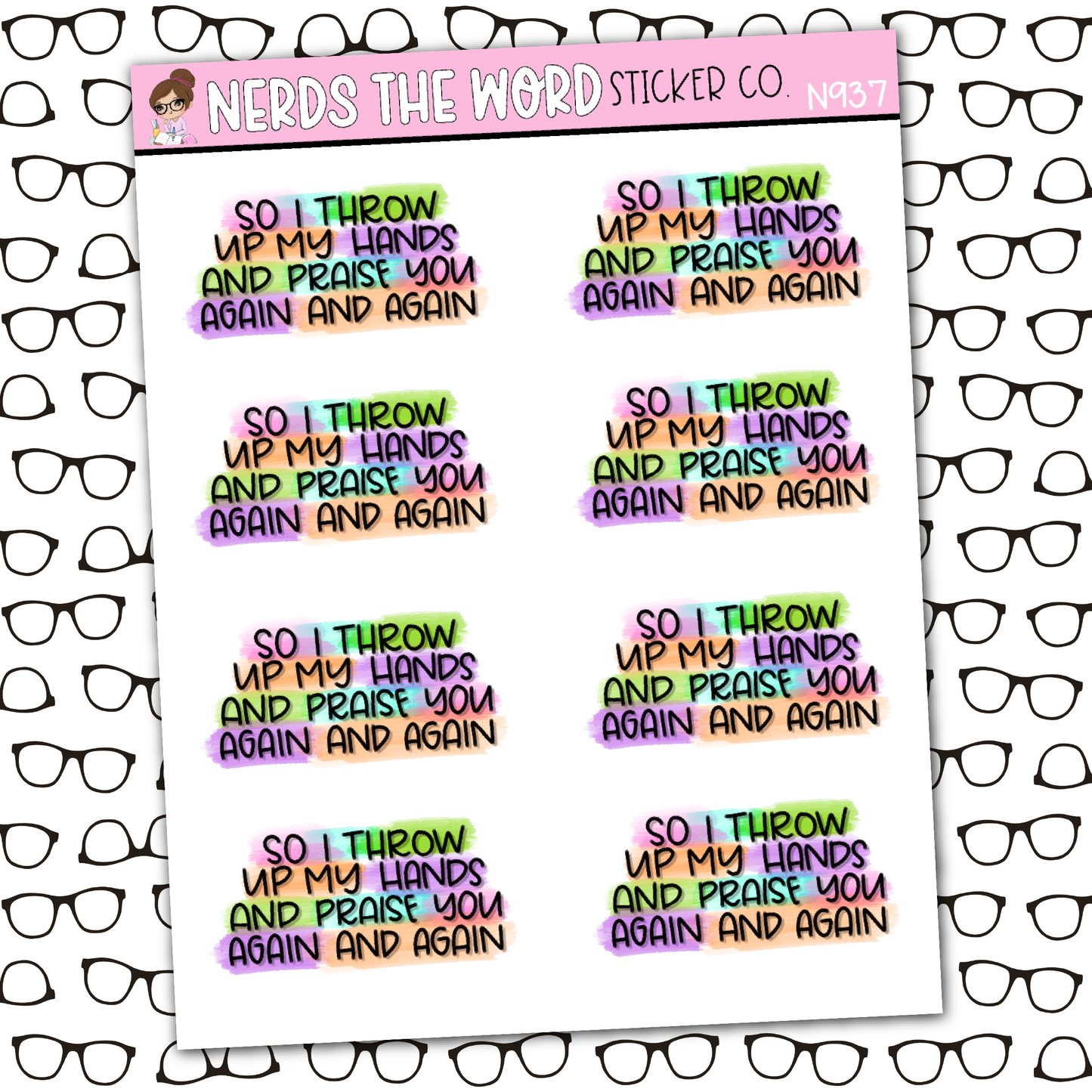 Throw Up My Hands Sticker Sheet