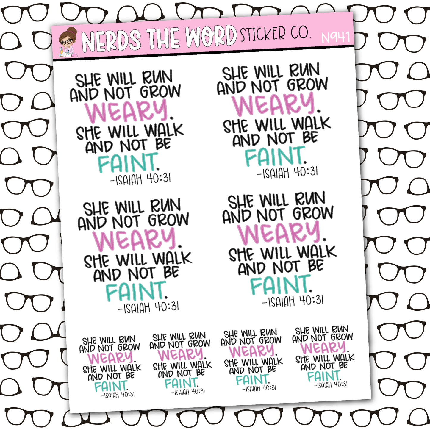 Weary & Faint Sticker Sheet