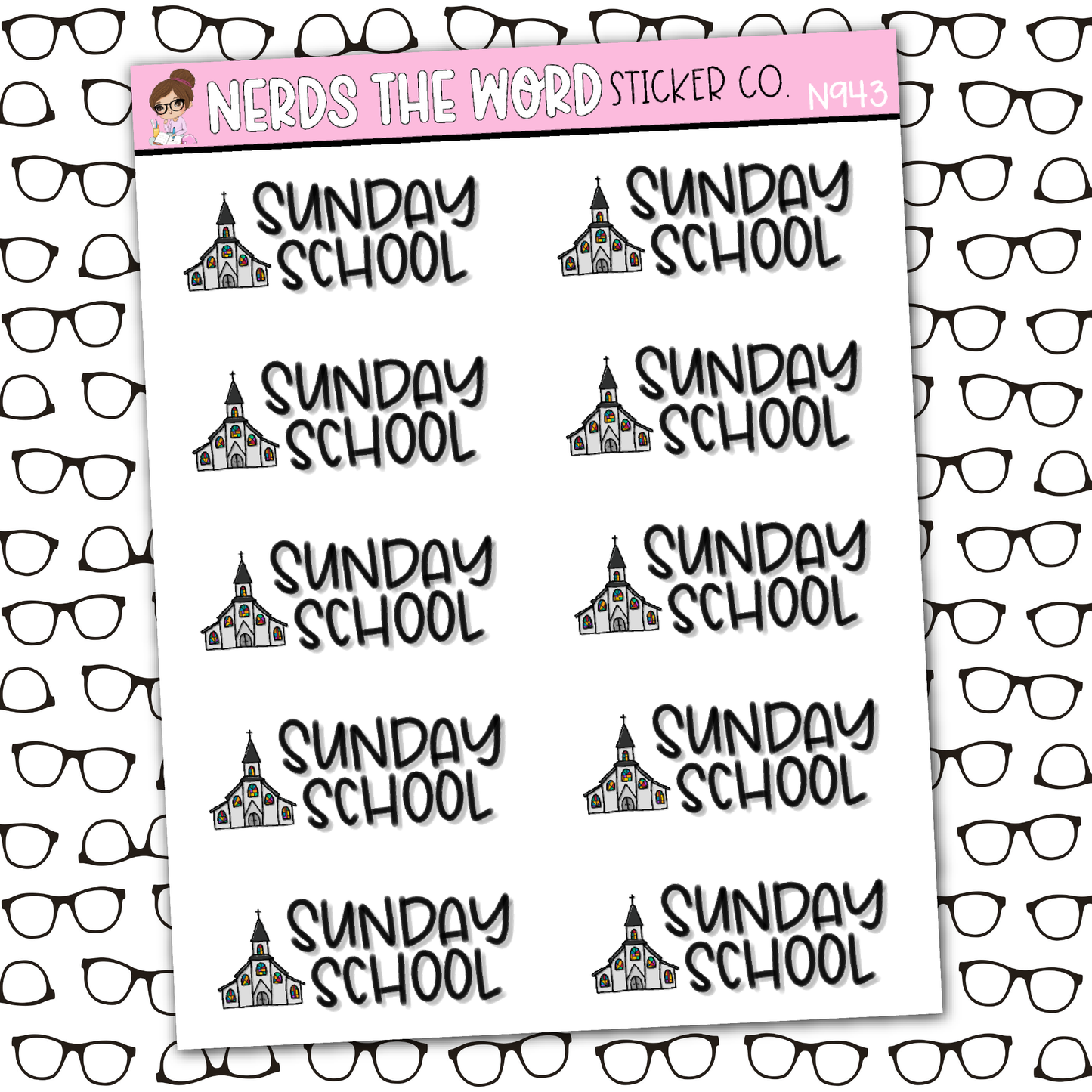 Sunday School Sticker Sheet