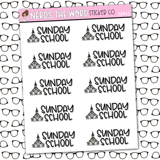 Sunday School Sticker Sheet