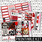 PRINTABLE - Horror Nights Monthly, Weekly and or Journaling Sticker Kit
