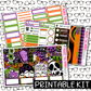 PRINTABLE - Spooky Season Monthly, Weekly and or Journaling Sticker Kit