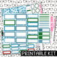 PRINTABLE - Christmas Village Monthly, Weekly and or Journaling Sticker Kit