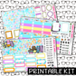 PRINTABLE - Chill Out Monthly, Weekly and or Journaling Sticker Kit