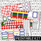 PRINTABLE - Dog Christmas Monthly, Weekly and or Journaling Sticker Kit