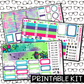 PRINTABLE - Give Yourself Time Monthly, Weekly and or Journaling Sticker Kit
