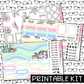 PRINTABLE -   Tea Party Monthly, Weekly and or Journaling Sticker Kit