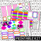 PRINTABLE - BSB Monthly, Weekly and or Journaling Sticker Kit