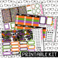 PRINTABLE - Spooky Season Monthly, Weekly and or Journaling Sticker Kit