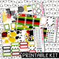 PRINTABLE -  Ladybug Gnome Monthly, Weekly and or Journaling Sticker Kit