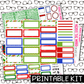 PRINTABLE - Ugly Sweater Monthly, Weekly and or Journaling Sticker Kit