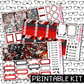 PRINTABLE - Horror Nights Monthly, Weekly and or Journaling Sticker Kit