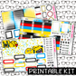 PRINTABLE -  Faces Monthly, Weekly and or Journaling Sticker Kit