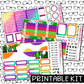 PRINTABLE - Lookin' Sharp Monthly, Weekly and or Journaling Sticker Kit