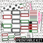 PRINTABLE - O Christmas Tree Monthly, Weekly and or Journaling Sticker Kit