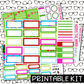 PRINTABLE - You're a Mean One Monthly, Weekly and or Journaling Sticker Kit