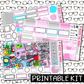 PRINTABLE - Gamer Girl Monthly, Weekly and or Journaling Sticker Kit